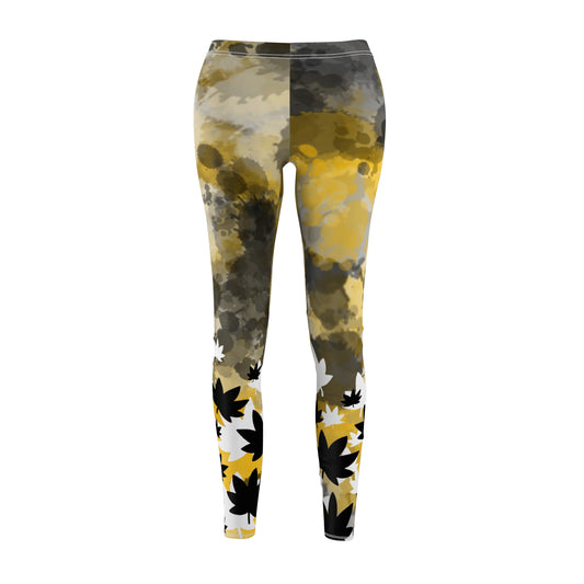 Women's drip print Cut & Sew Casual Leggings (AOP)