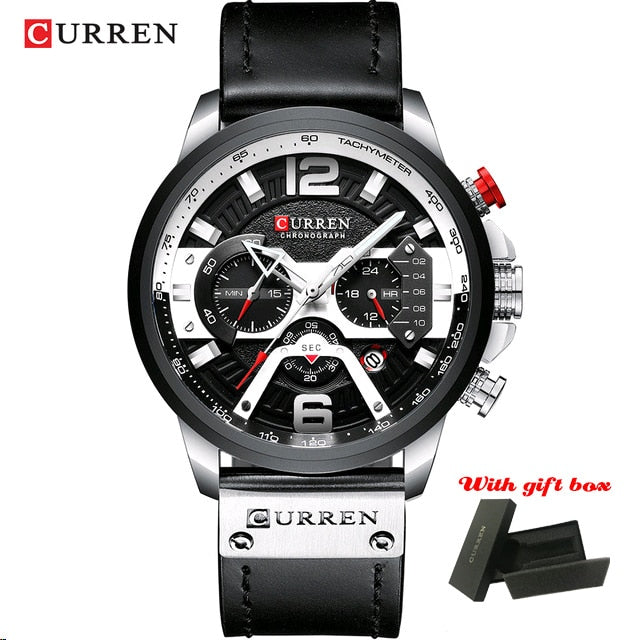 CURREN 8329 Luxury Brand Fashion Quartz Men Watch Military Waterproof Sport Mens Watches Casual Leather Male Clock reloj hombre