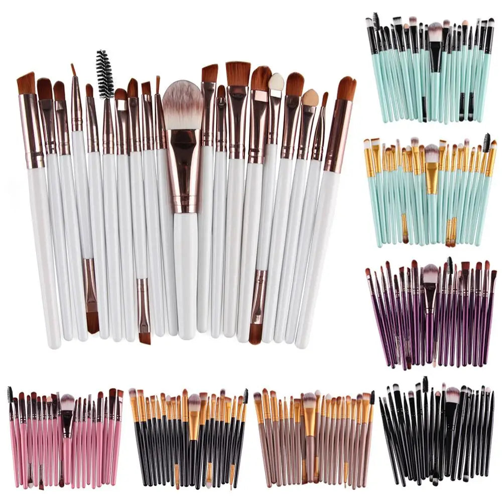 MAANGE 15/18/20Pcs Makeup Brushes Set Powder Foundation Blush Eye Shadow Blend Cosmetic Beauty Make Up Brush Tool Kit Maquiagem