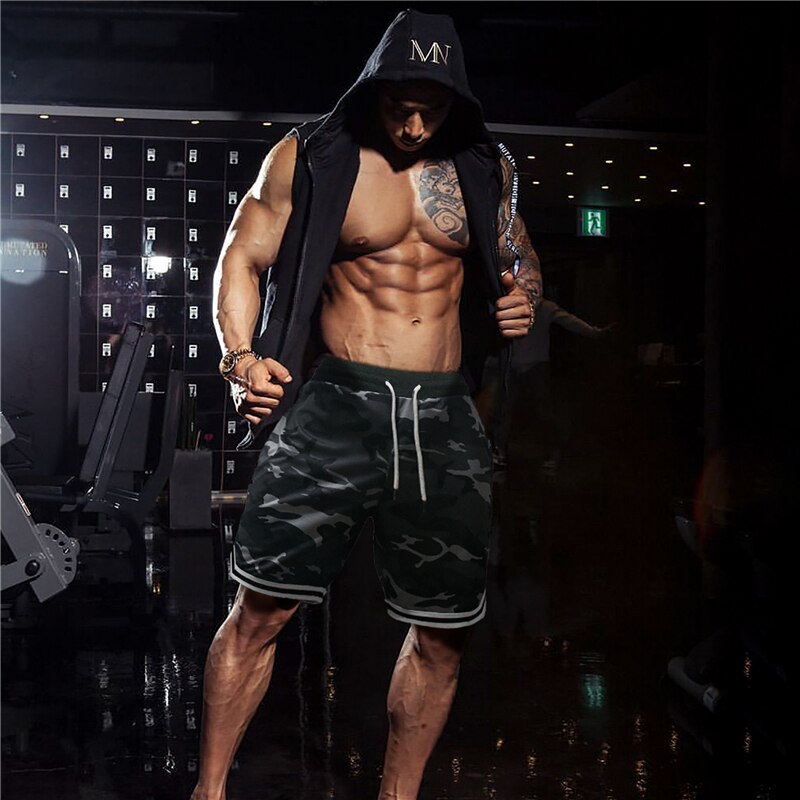 2020 Gyms Men camouflage Compression Fitness Shorts Men Bodybuilding Causal Shorts Male Summer Quick Dry Beach Short Homme