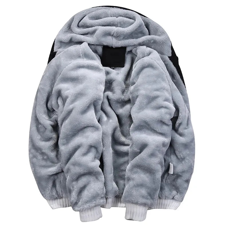 Men's Jacket Winter Camouflage Fleece Thicken Hooded Jackets Male Long Sleeve Coat Casual Zip Up Hoodies Streetwear Men's Coats