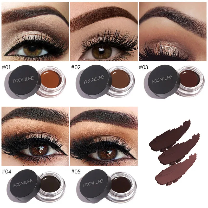 Wholesale FOCALLURE Eyebrow Cream Gel Enhancers Long-lasting Waterproof EyeBrows Pomade Gel With Brushes For Women Makeup