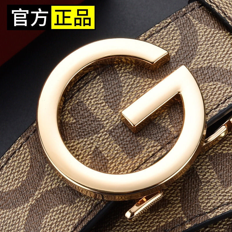 2023 New Men Belt Business Casual Fashion Luxury Designer Famous Brand Automatic G Buckle Jeans Leather Belt for Man Belts