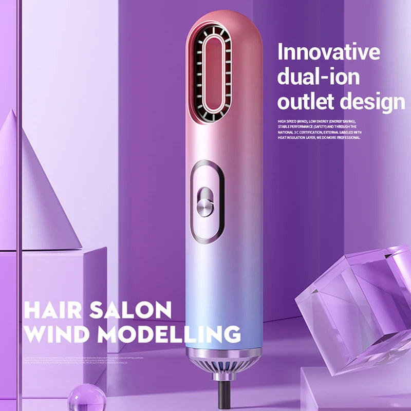 Professional Airflow Style Hair Dryer, Electric Brush, Comb Style Hair Dryer With Nozzle, Mini Portable Straight Hair Brush