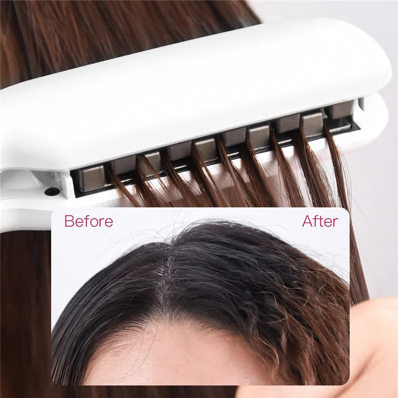 Professional Fluffy Corn Perm Volumizing Hair Iron Straightener Comb Increase Hair Volume Fluffy Hair Straightener Flat Irons