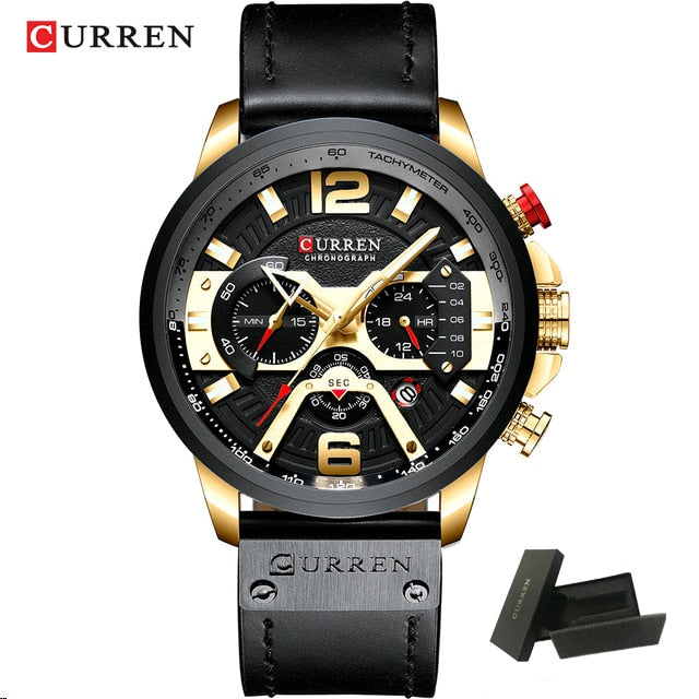 CURREN 8329 Luxury Brand Fashion Quartz Men Watch Military Waterproof Sport Mens Watches Casual Leather Male Clock reloj hombre