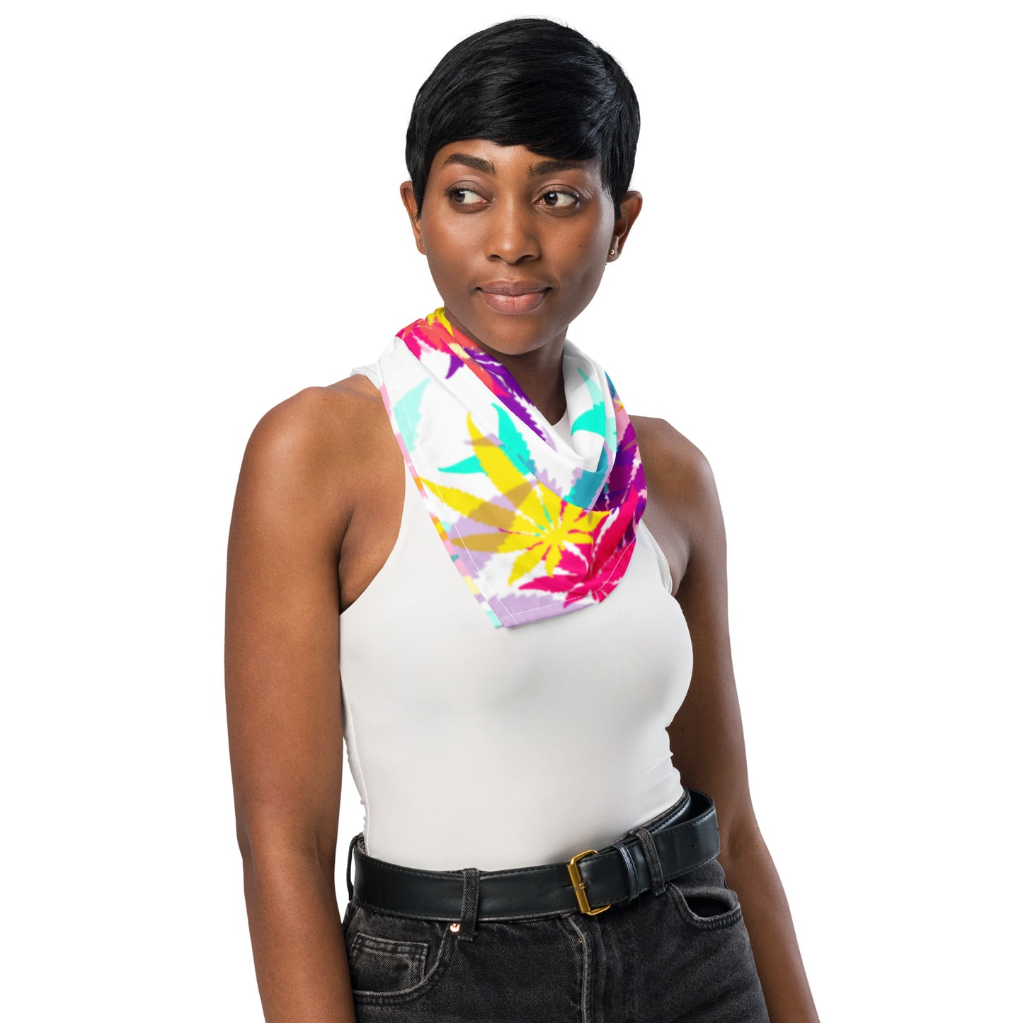 Vibrate leaf All-over print bandana