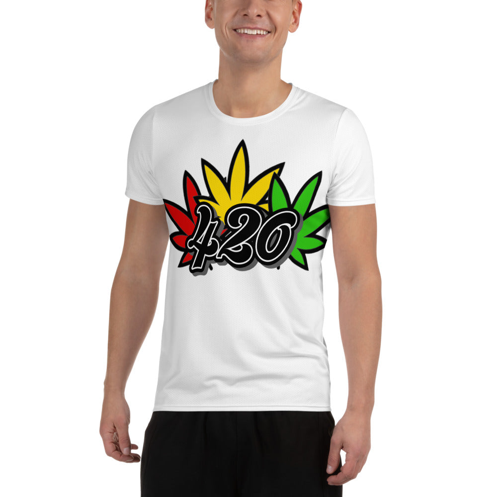 420 Print Mens Athletic T-shirt