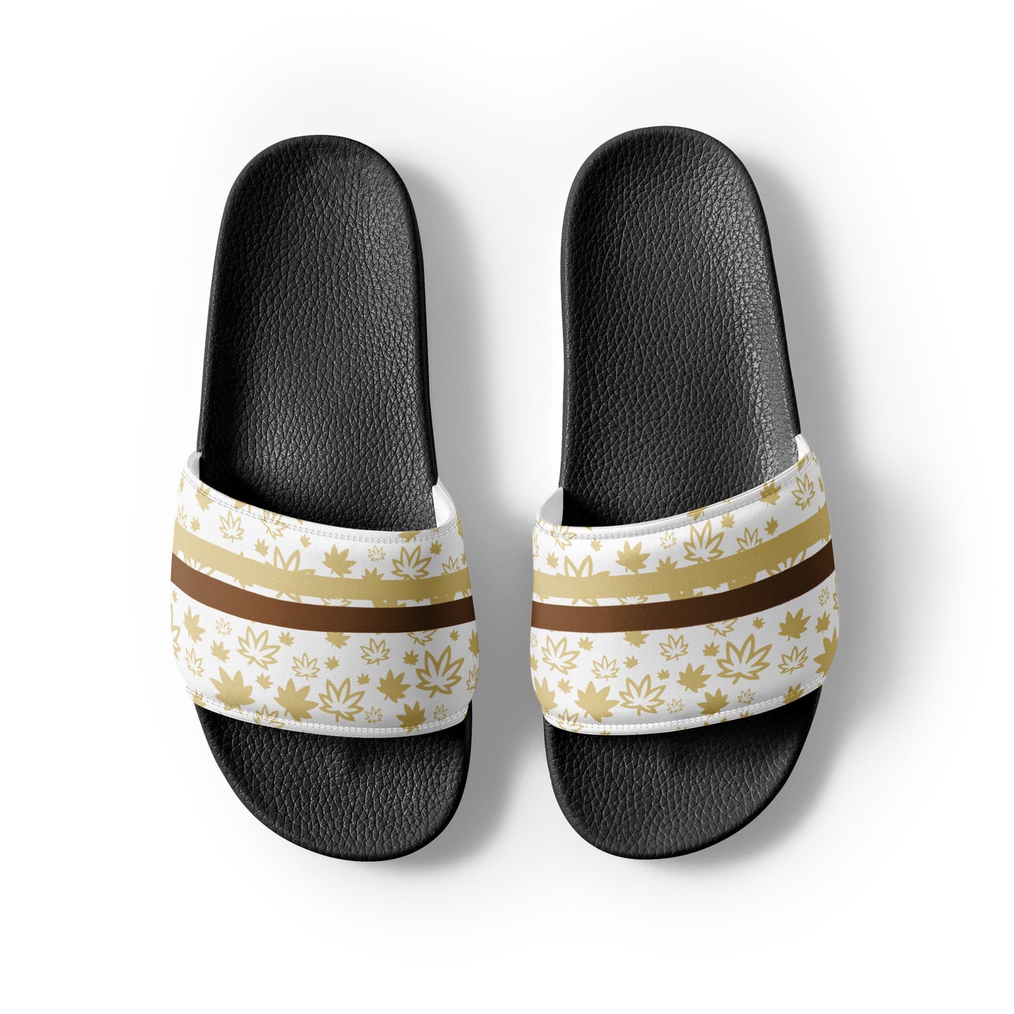 Men’s Gold Leaf and Strips slides