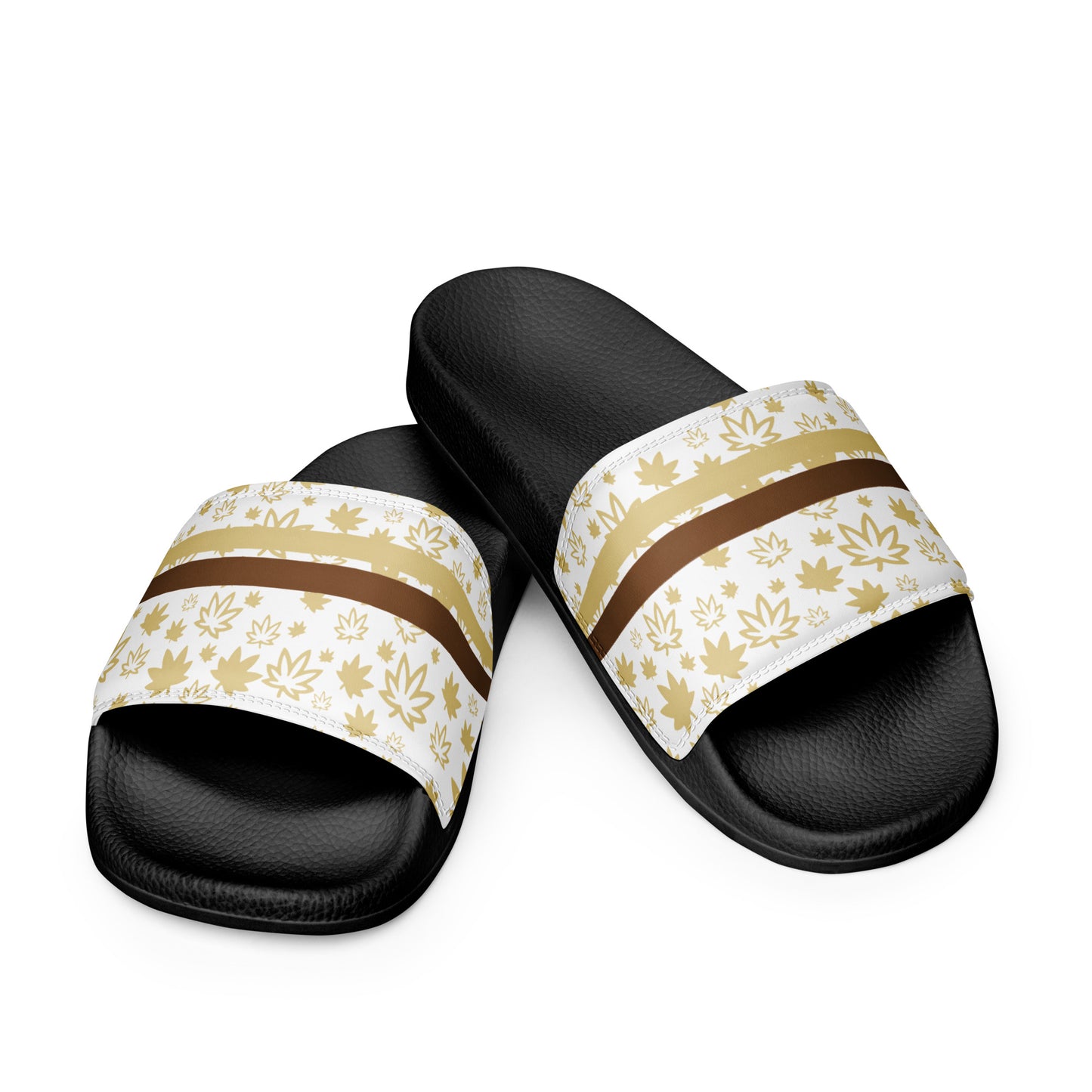 Men’s Gold Leaf and Strips slides