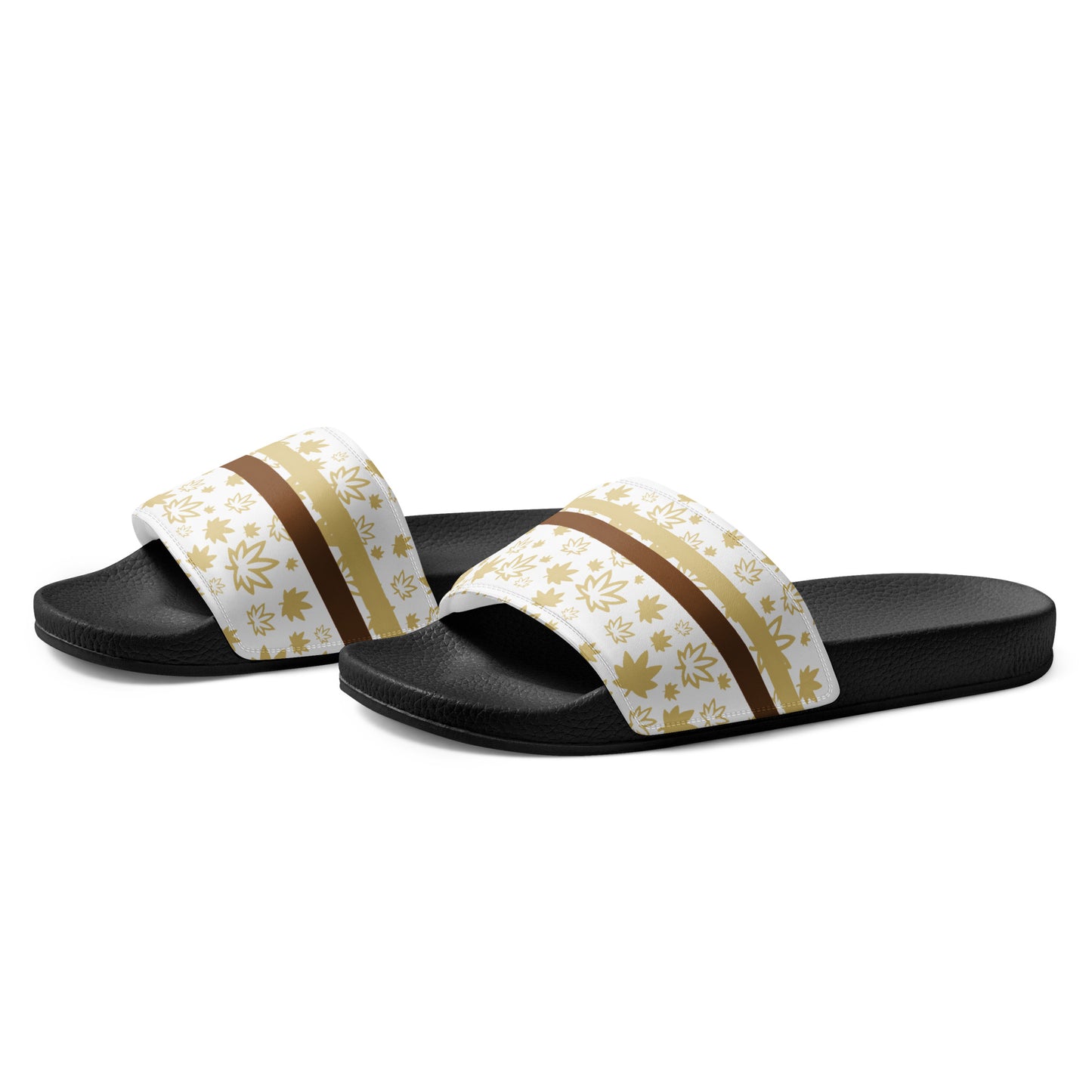 Men’s Gold Leaf and Strips slides