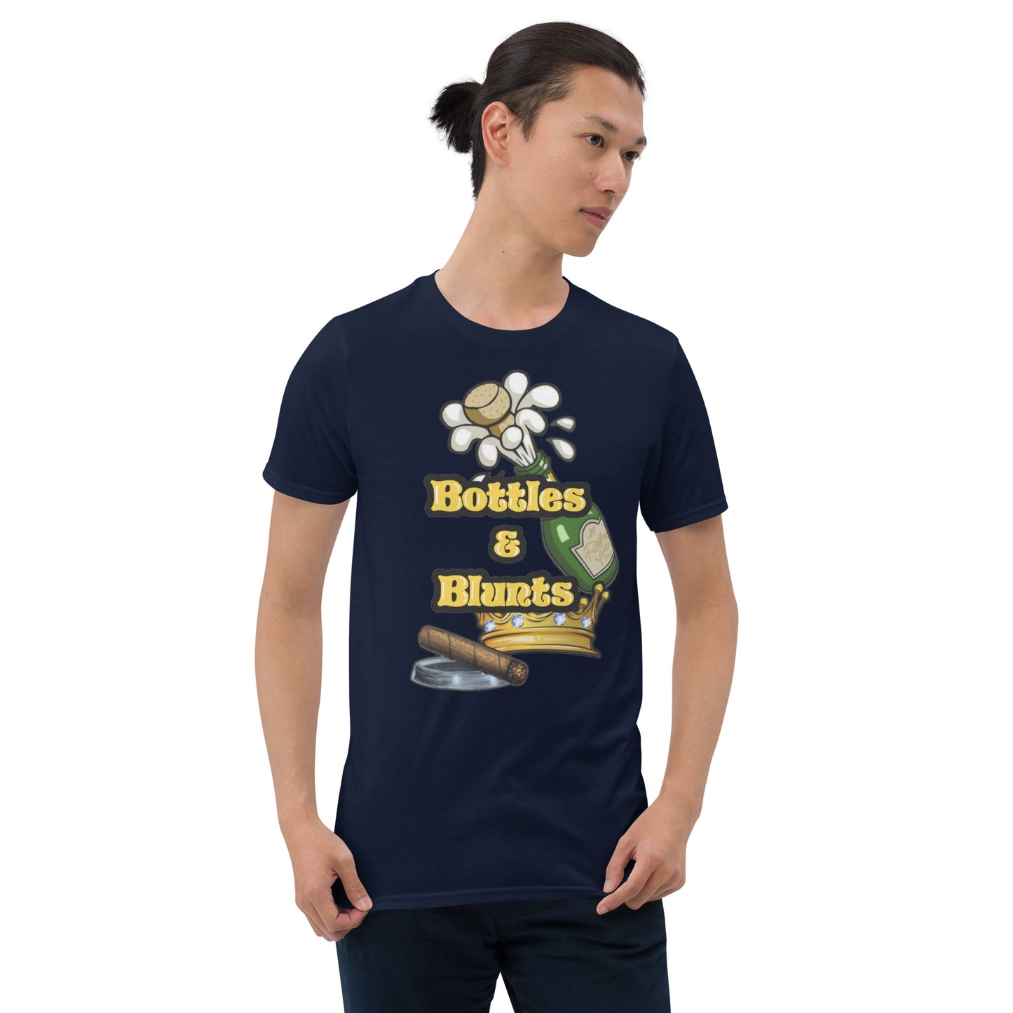 Bottles & Blunts gold Unisex T-Shirt