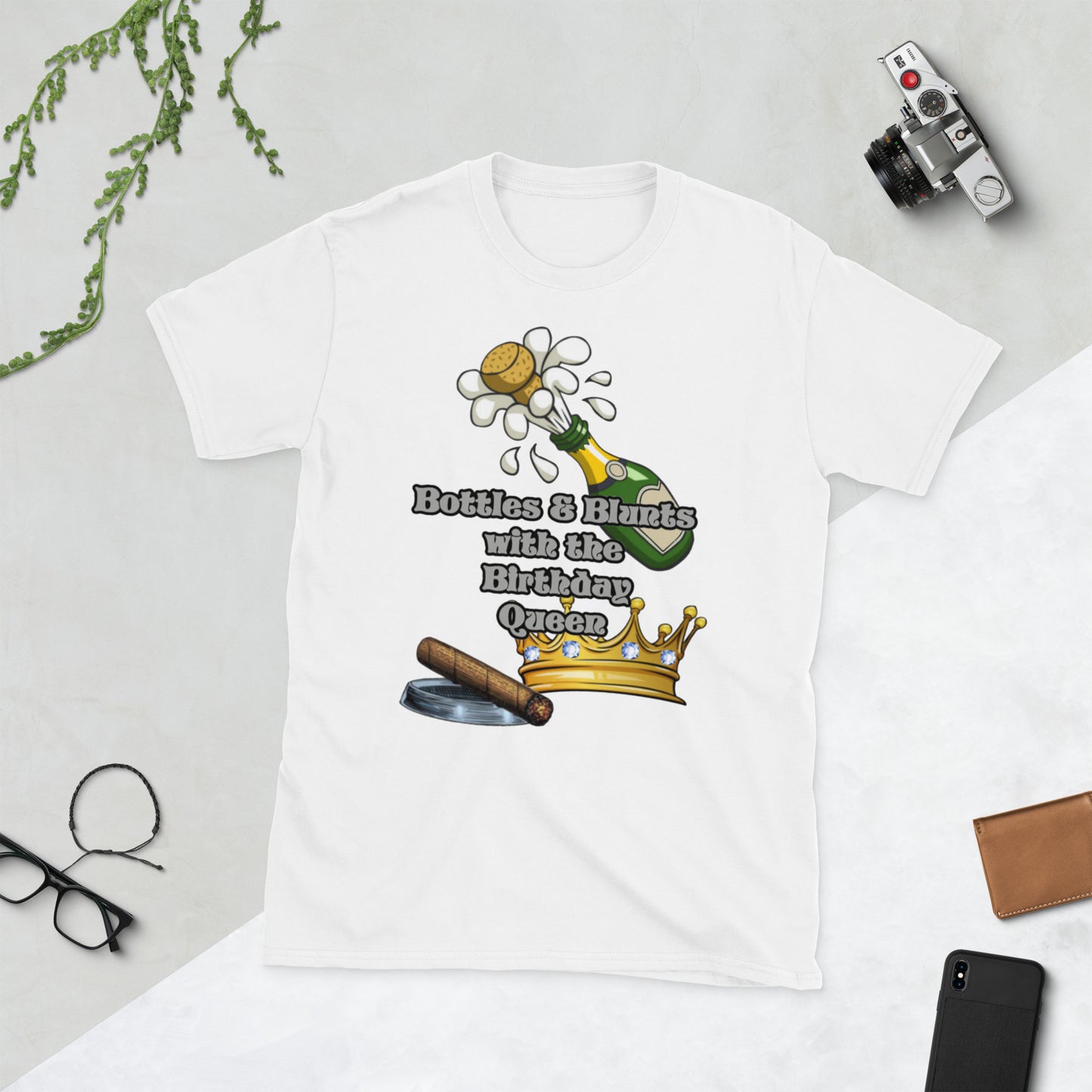 Bottles & Blunts Silver Unisex T-Shirt