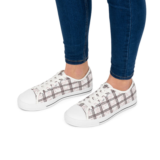 Women's Low Top Plaid and diamonds Sneakers