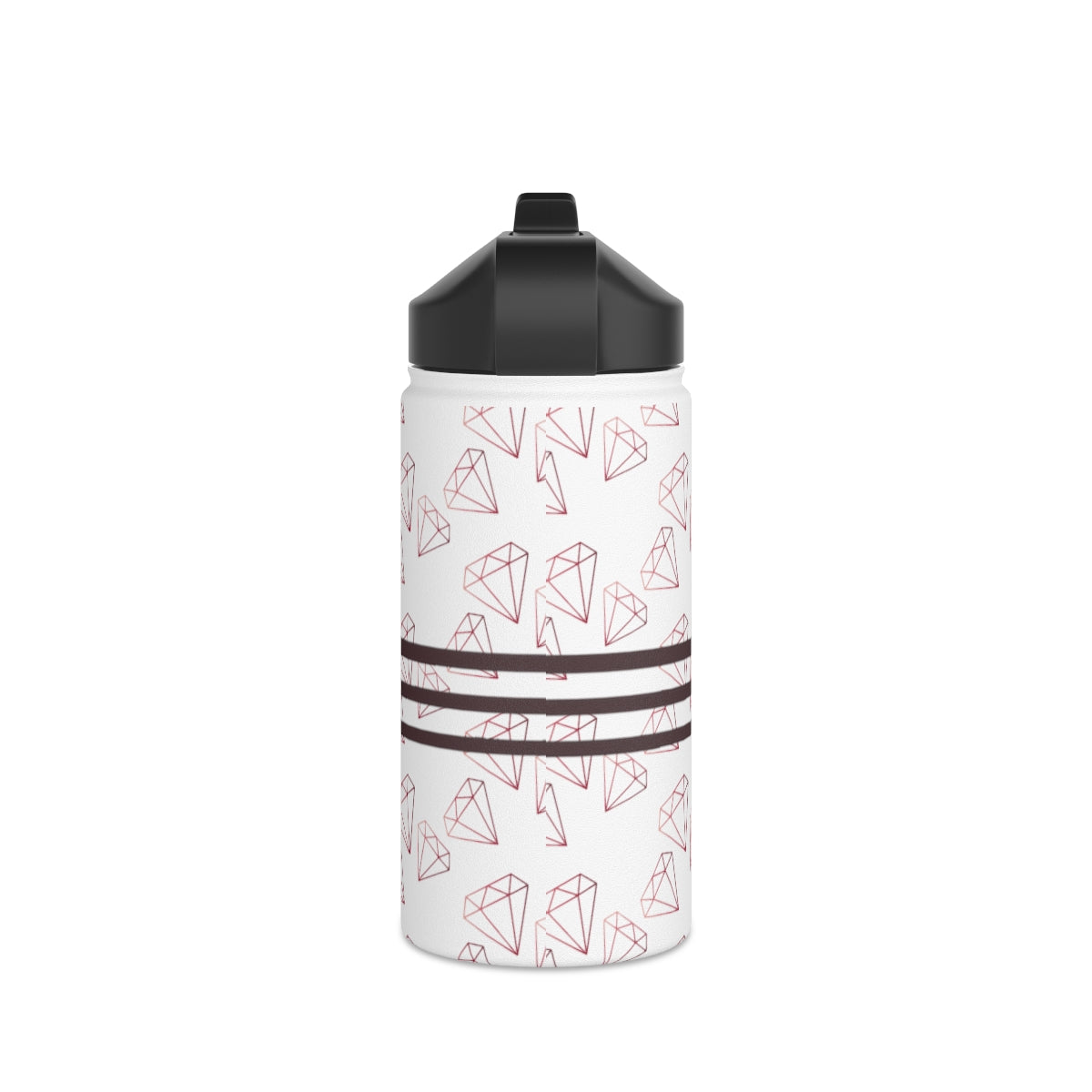 Dosha Stripes Stainless Steel Water Bottle, Standard Lid