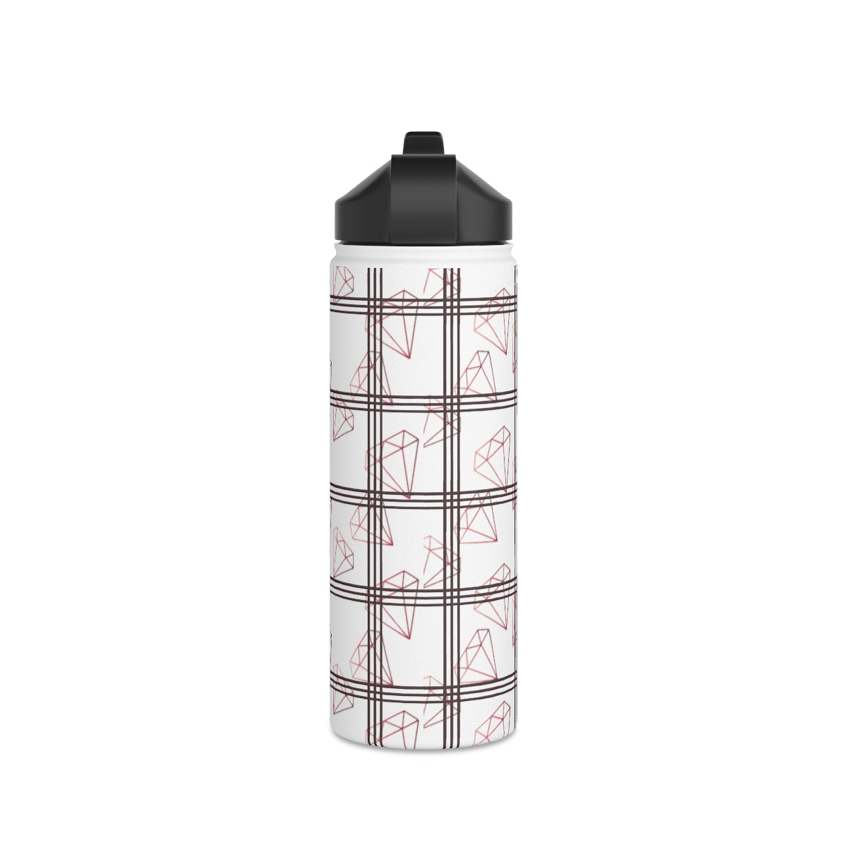 Plaid and diamonds Stainless Steel Water Bottle, Standard Lid