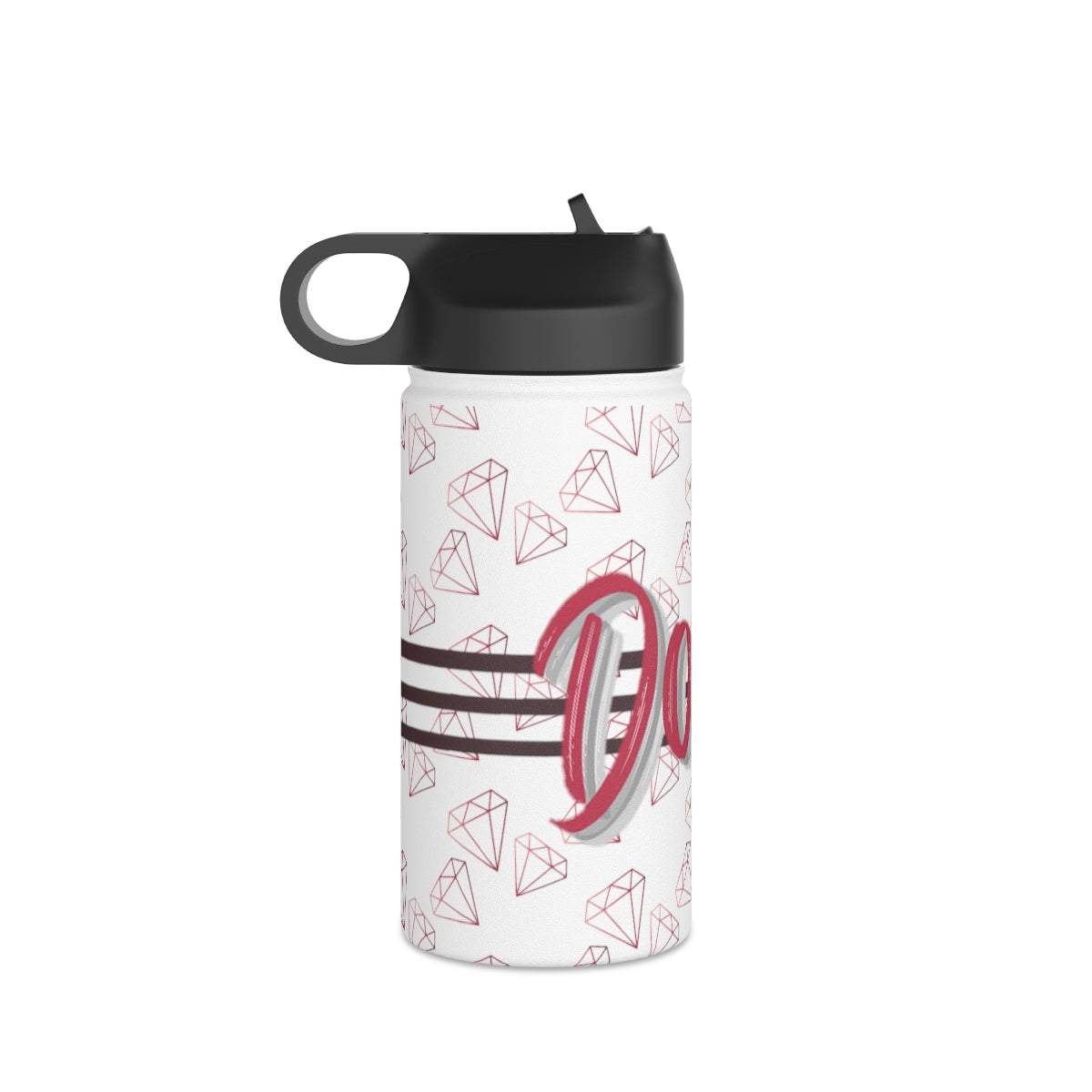 Dosha Stripes Stainless Steel Water Bottle, Standard Lid