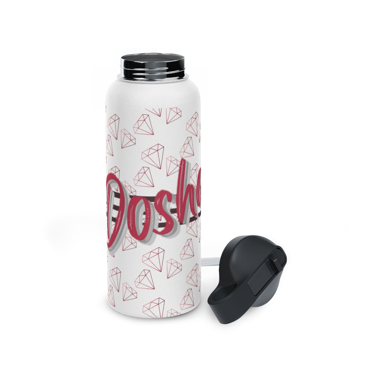 Dosha Stripes Stainless Steel Water Bottle, Standard Lid