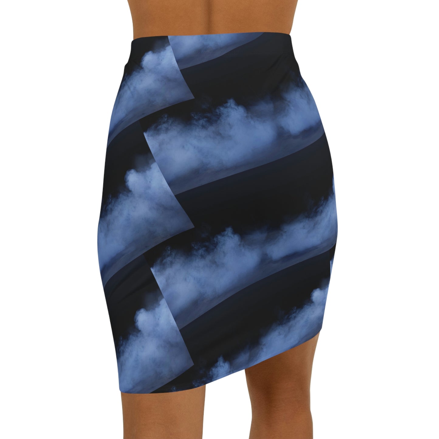 Women's Blue Smoke Mini Skirt