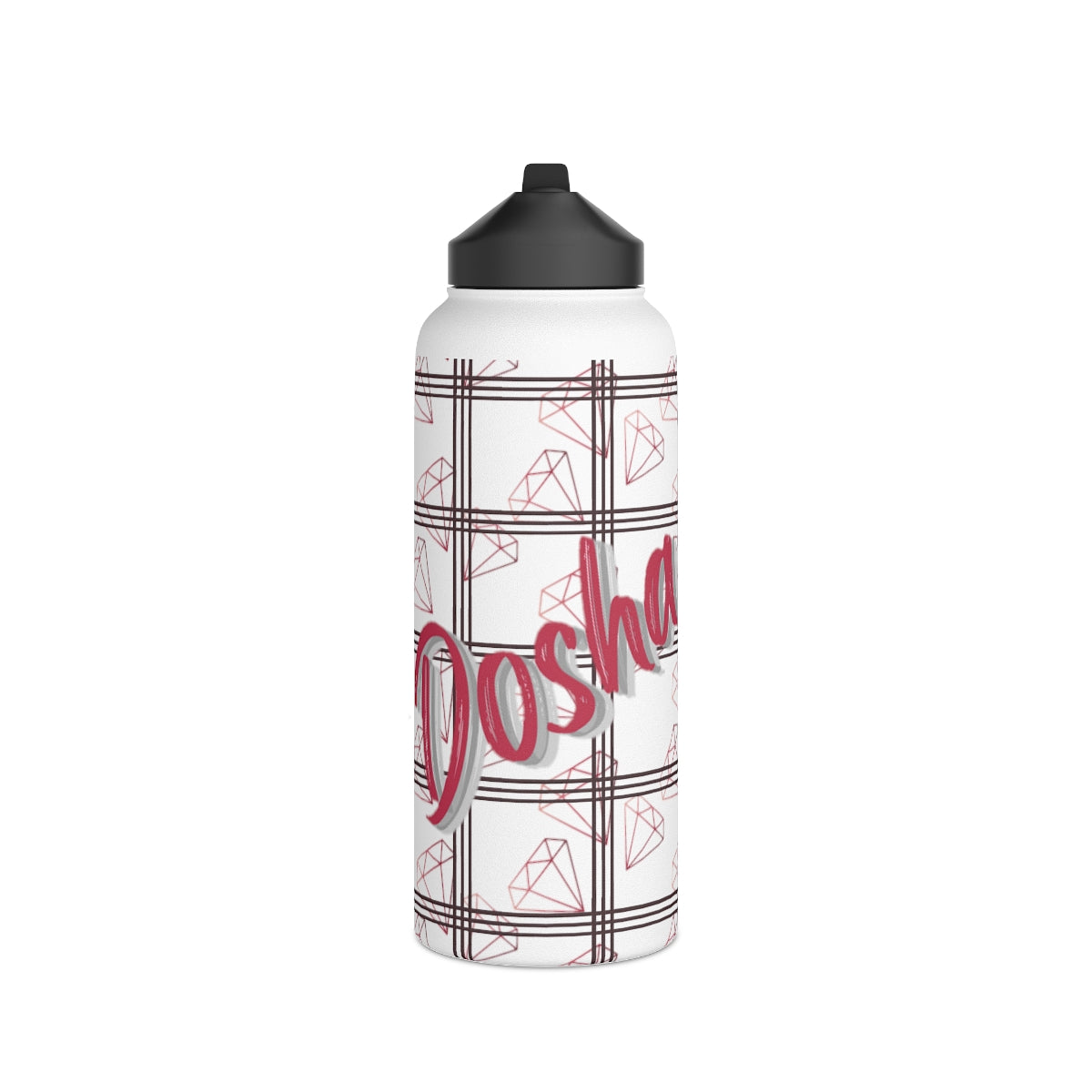 Plaid and diamonds Stainless Steel Water Bottle, Standard Lid