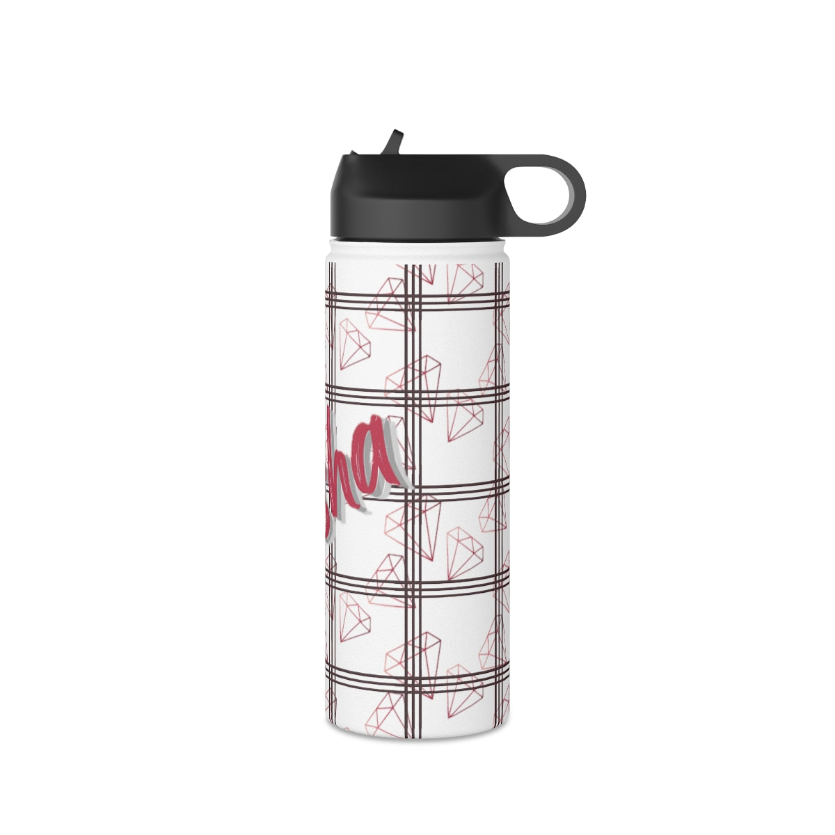 Plaid and diamonds Stainless Steel Water Bottle, Standard Lid