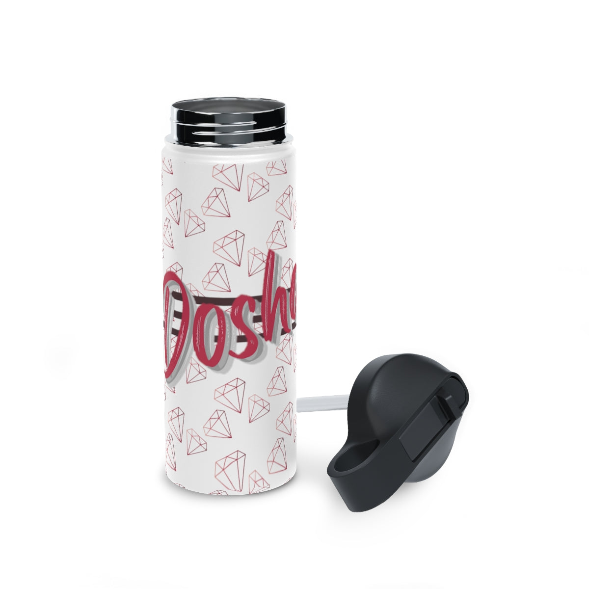 Dosha Stripes Stainless Steel Water Bottle, Standard Lid