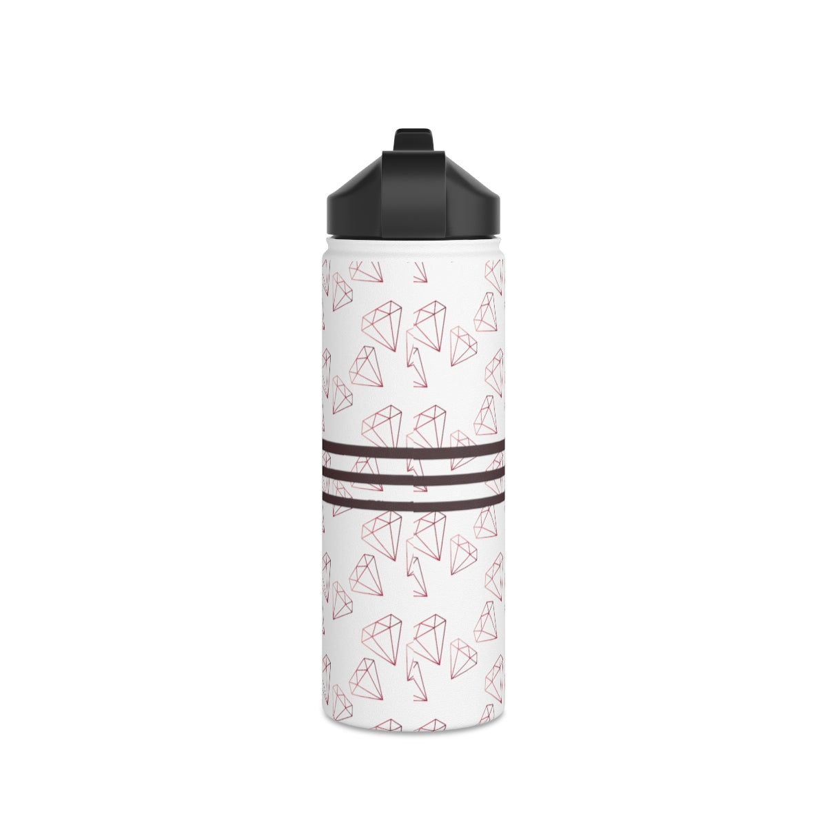 Dosha Stripes Stainless Steel Water Bottle, Standard Lid