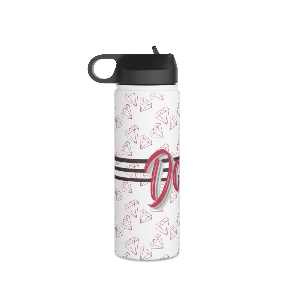 Dosha Stripes Stainless Steel Water Bottle, Standard Lid