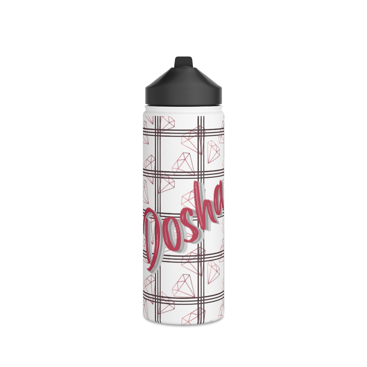 Plaid and diamonds Stainless Steel Water Bottle, Standard Lid