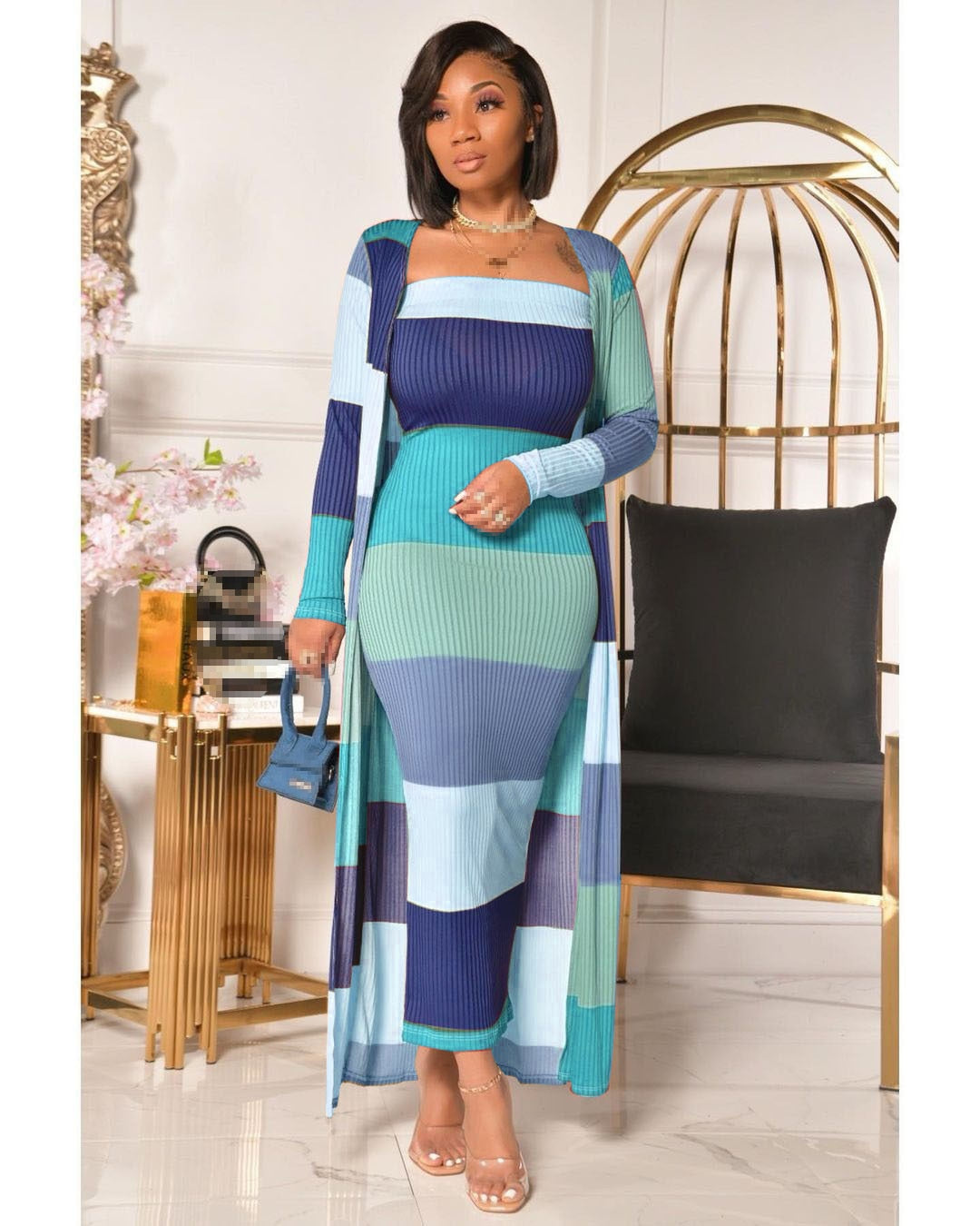 2 piece Maxi Sweater Dress for women