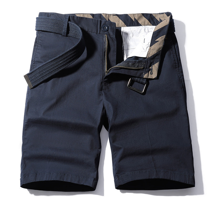 Work Shorts: Men's new fashion, versatile, washed solid color, five point sports pants, casual men's pants