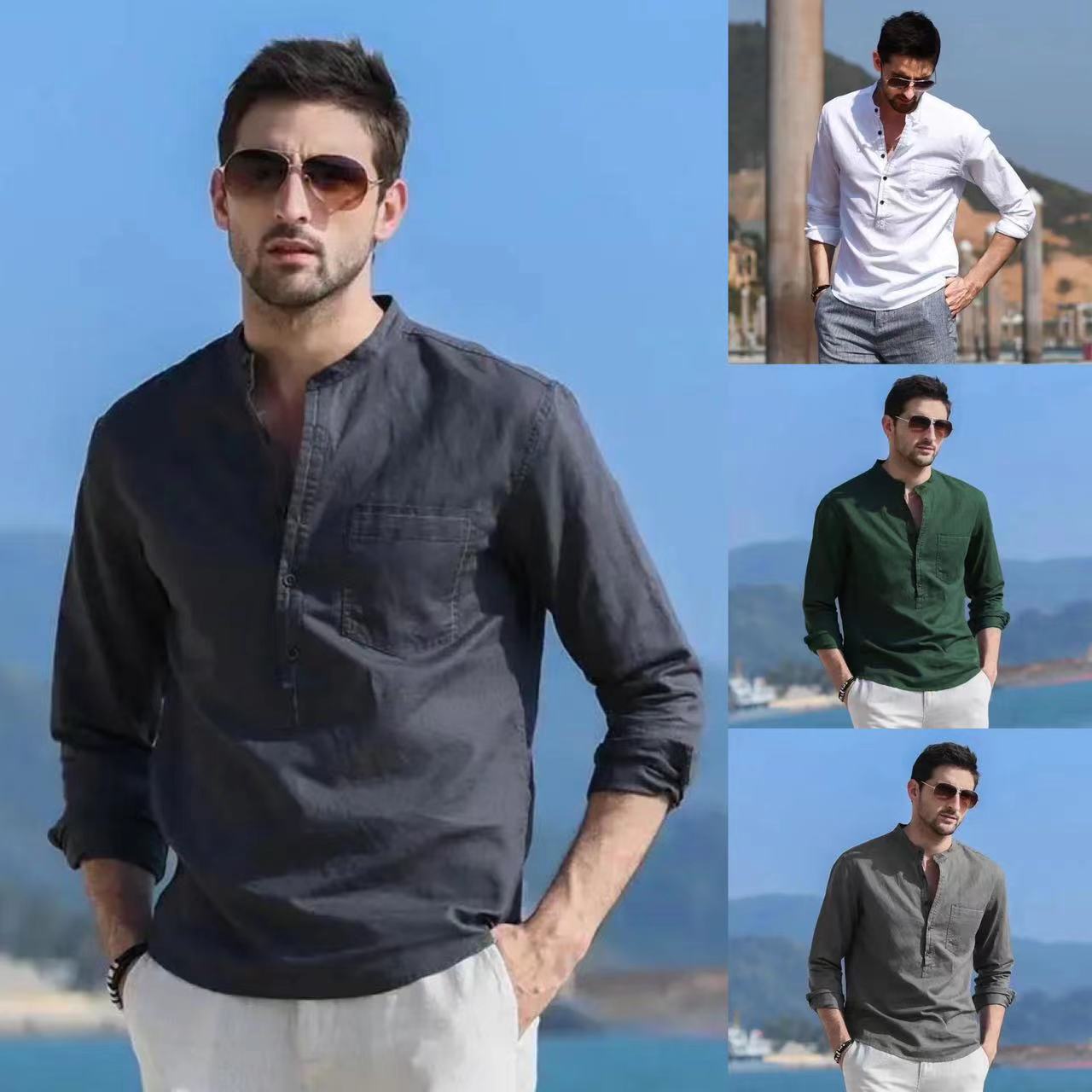 Men Linen Casual Shirt