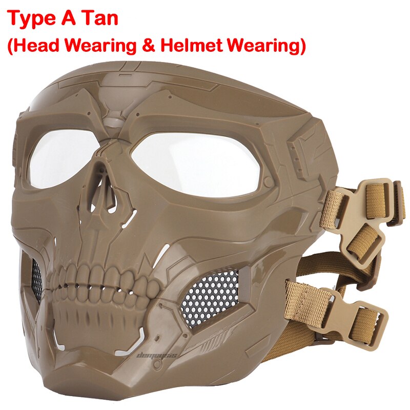 Tactical Skull Masks CS Shooting Paintball Masks Motorcycle Men Full Face Airsoft Cycling Halloween Cosplay Party Military Mask