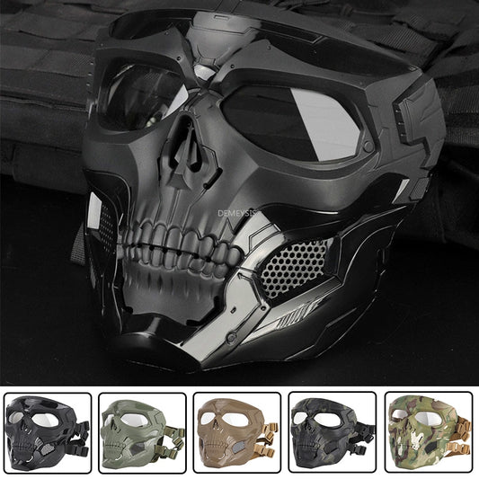 Tactical Skull Masks CS Shooting Paintball Masks Motorcycle Men Full Face Airsoft Cycling Halloween Cosplay Party Military Mask