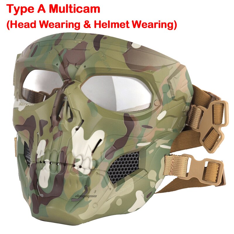 Tactical Skull Masks CS Shooting Paintball Masks Motorcycle Men Full Face Airsoft Cycling Halloween Cosplay Party Military Mask