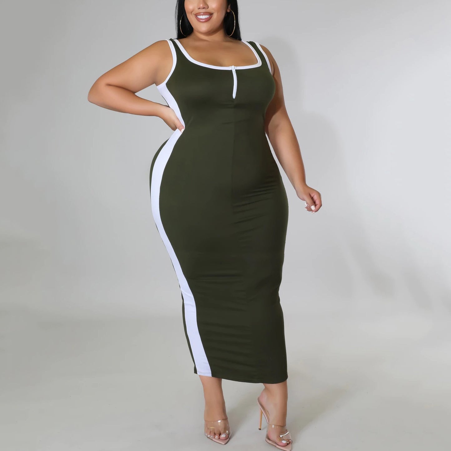 Oversized Long Dress African Ladies 2022 Summer New Causal Side Slit Plain For Night Club Wear Causal Vestidos Dress Hot