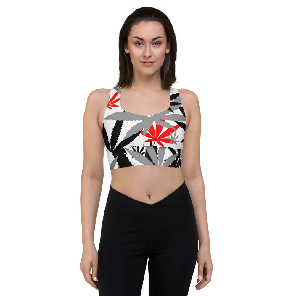 Longline Red Leaf E4SO sports bra