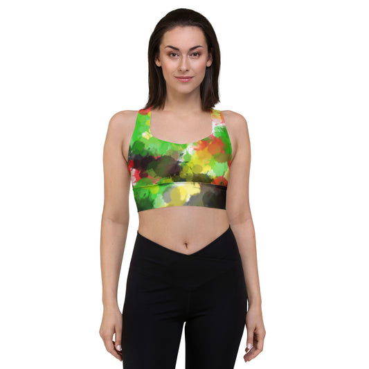 Longline Pray Paint sports bra