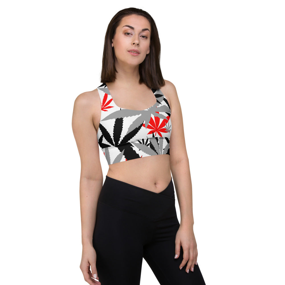 Longline Red Leaf E4SO sports bra