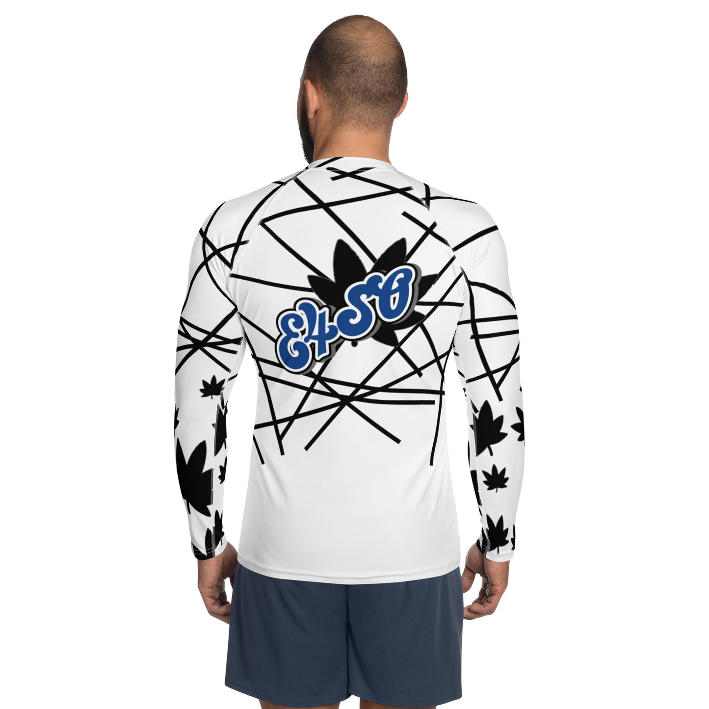 Men's 420 blue and black Rash Guard