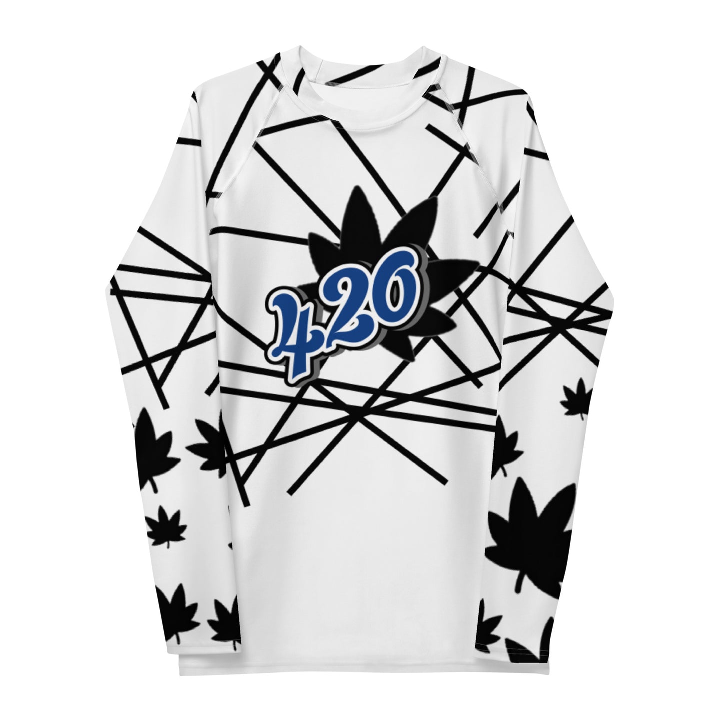 Men's 420 blue and black Rash Guard