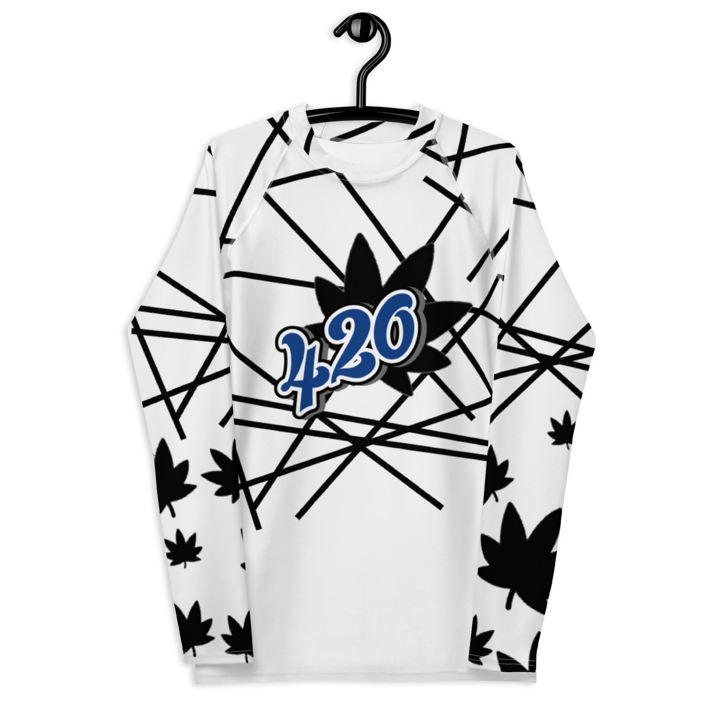 Men's 420 blue and black Rash Guard