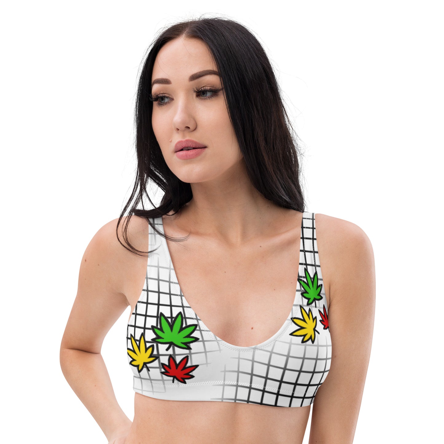 Ras Colors Grid Recycled padded bikini top