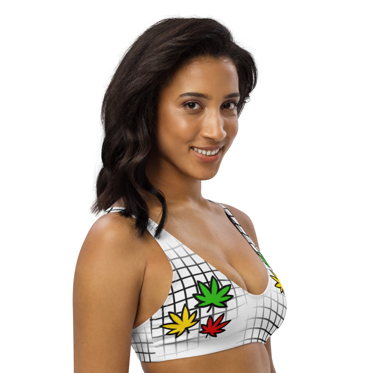 Ras Colors Grid Recycled padded bikini top