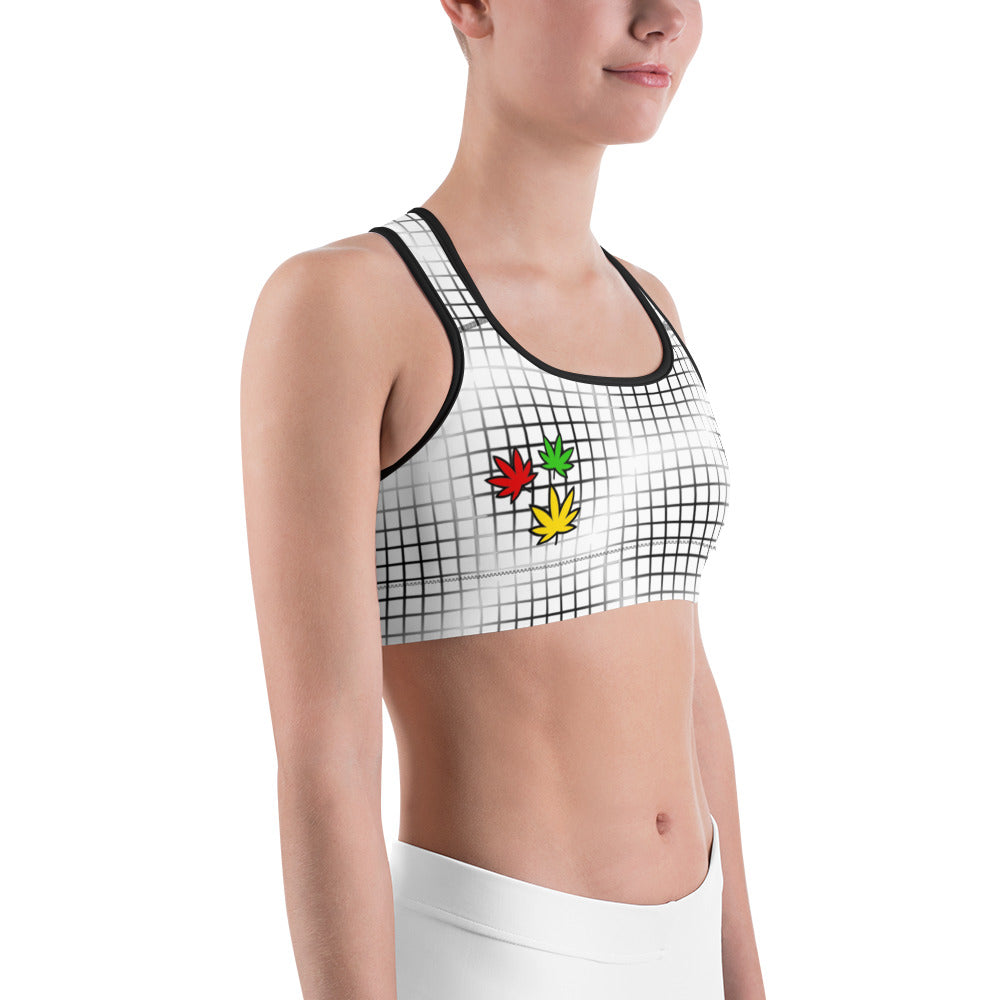 Ras colors on gridr Sports bra