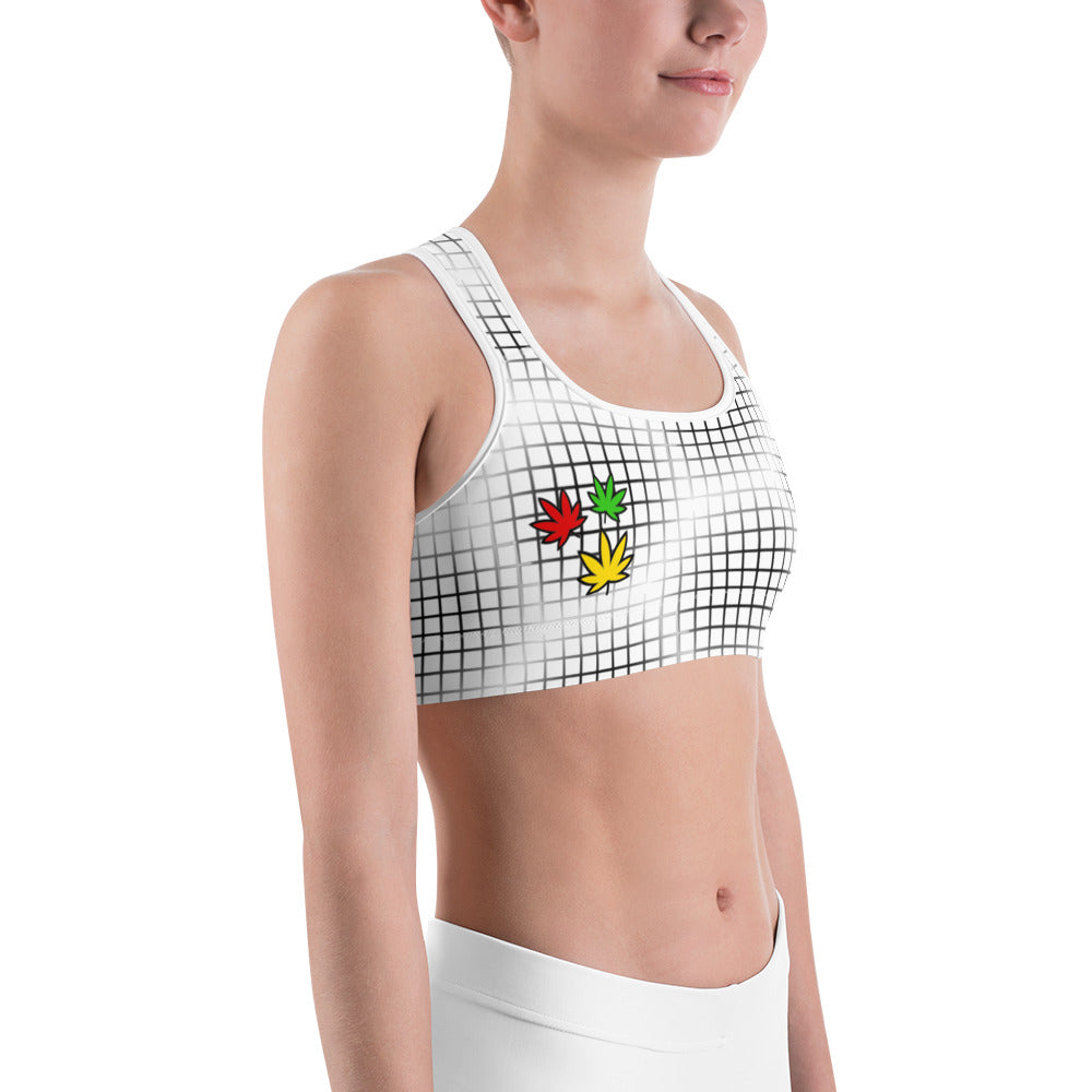 Ras colors on gridr Sports bra