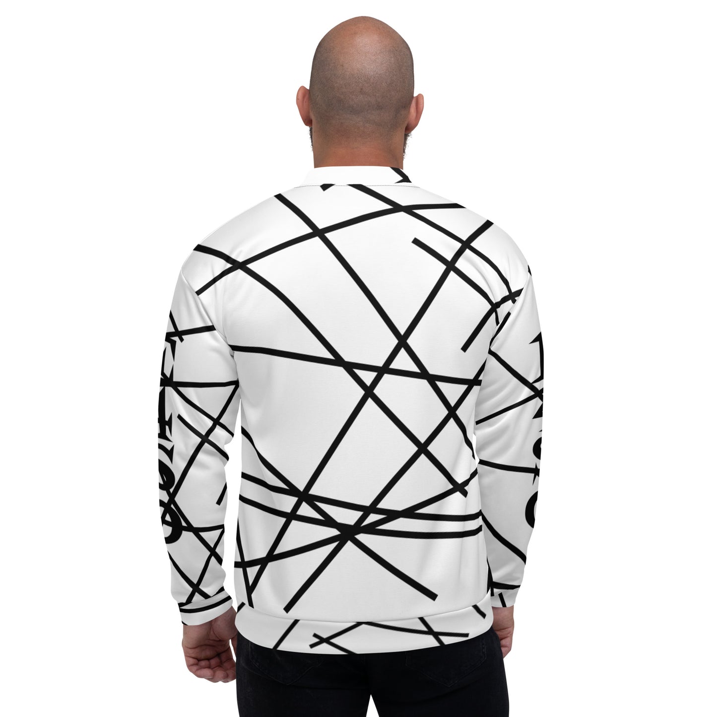 Big Leaf Cross Lines Bomber Jacket