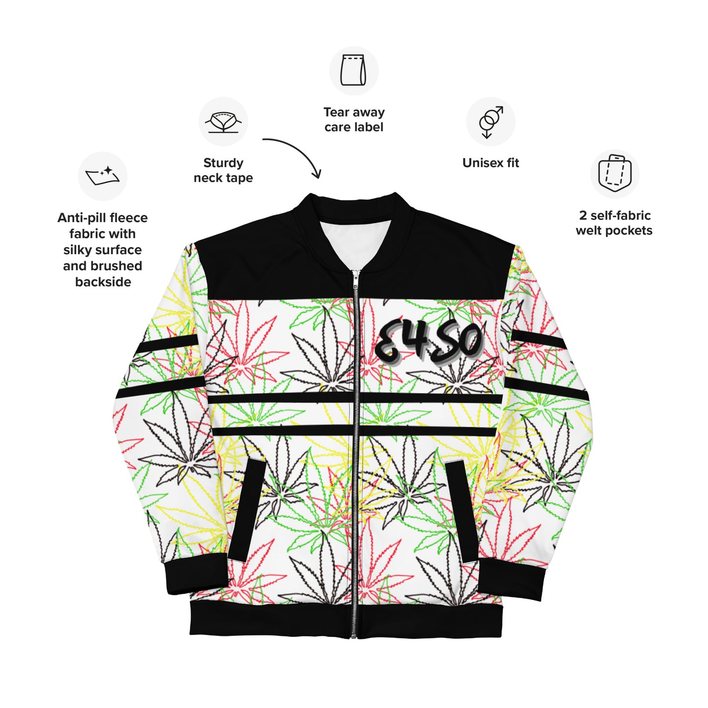 Ras Leaf E4SO Unisex Bomber Jacket