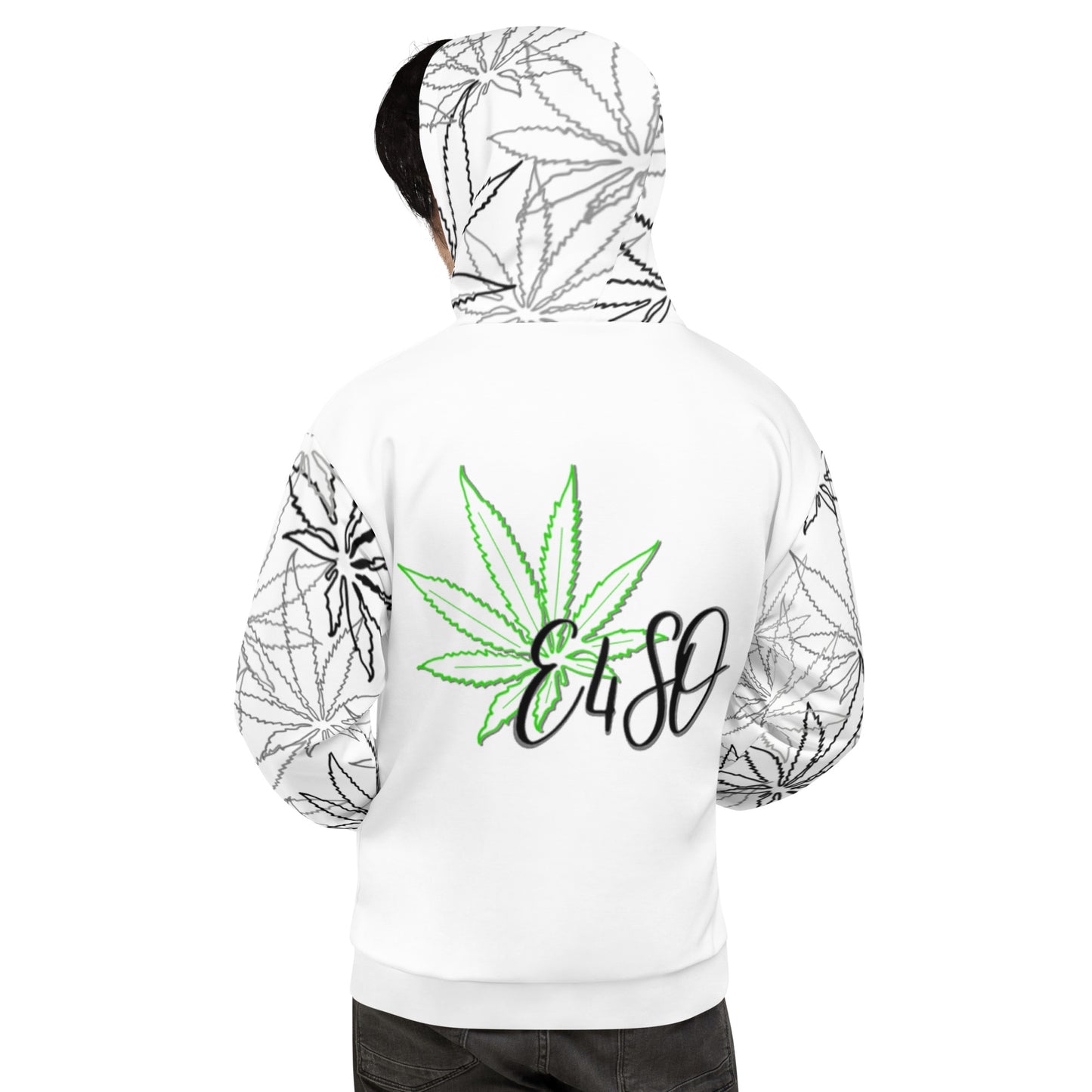 Unisex White Leaf E4SO Hoodie