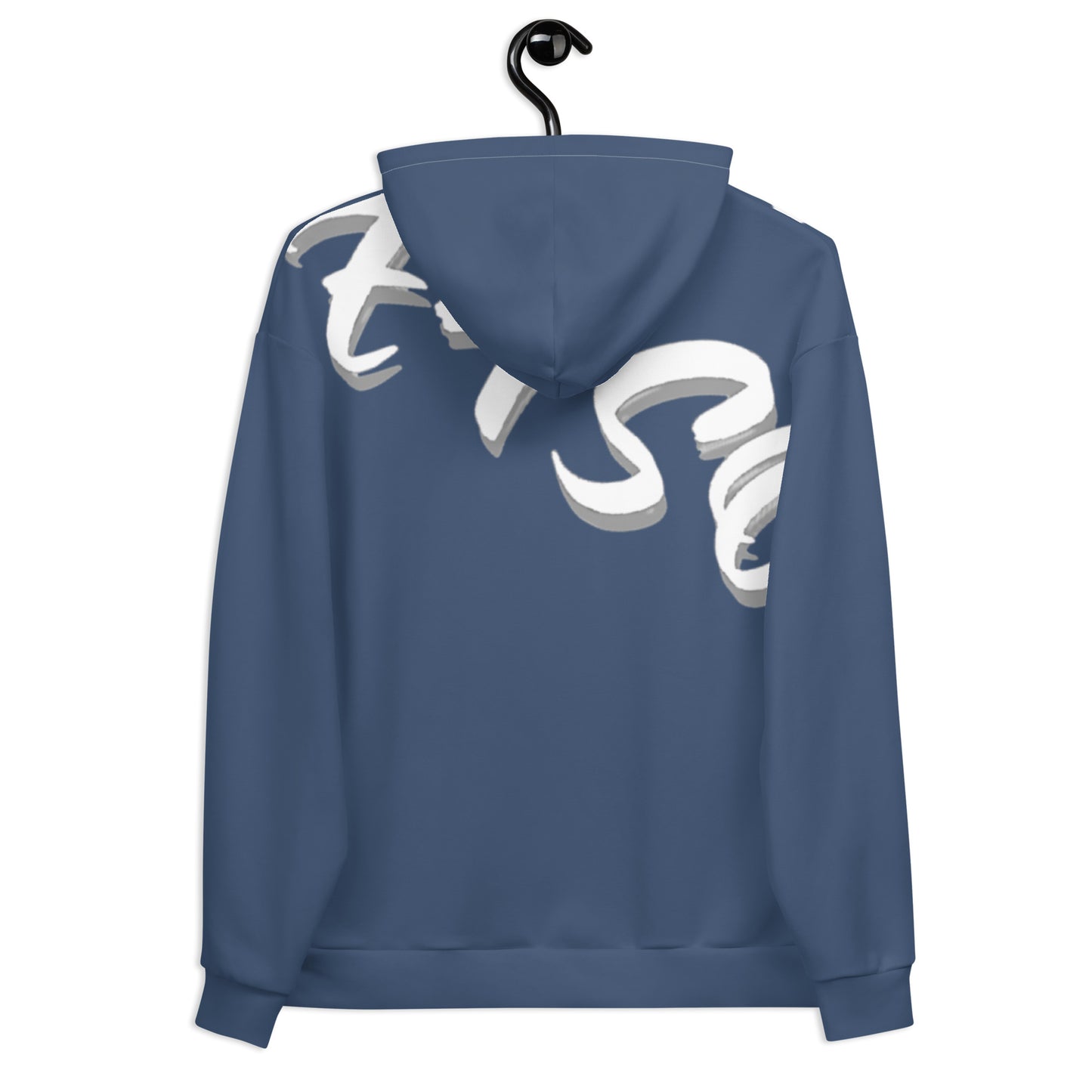 Blue and White Unisex Hoodie